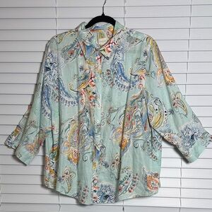 Chico's Multicolor Abstract Blouse